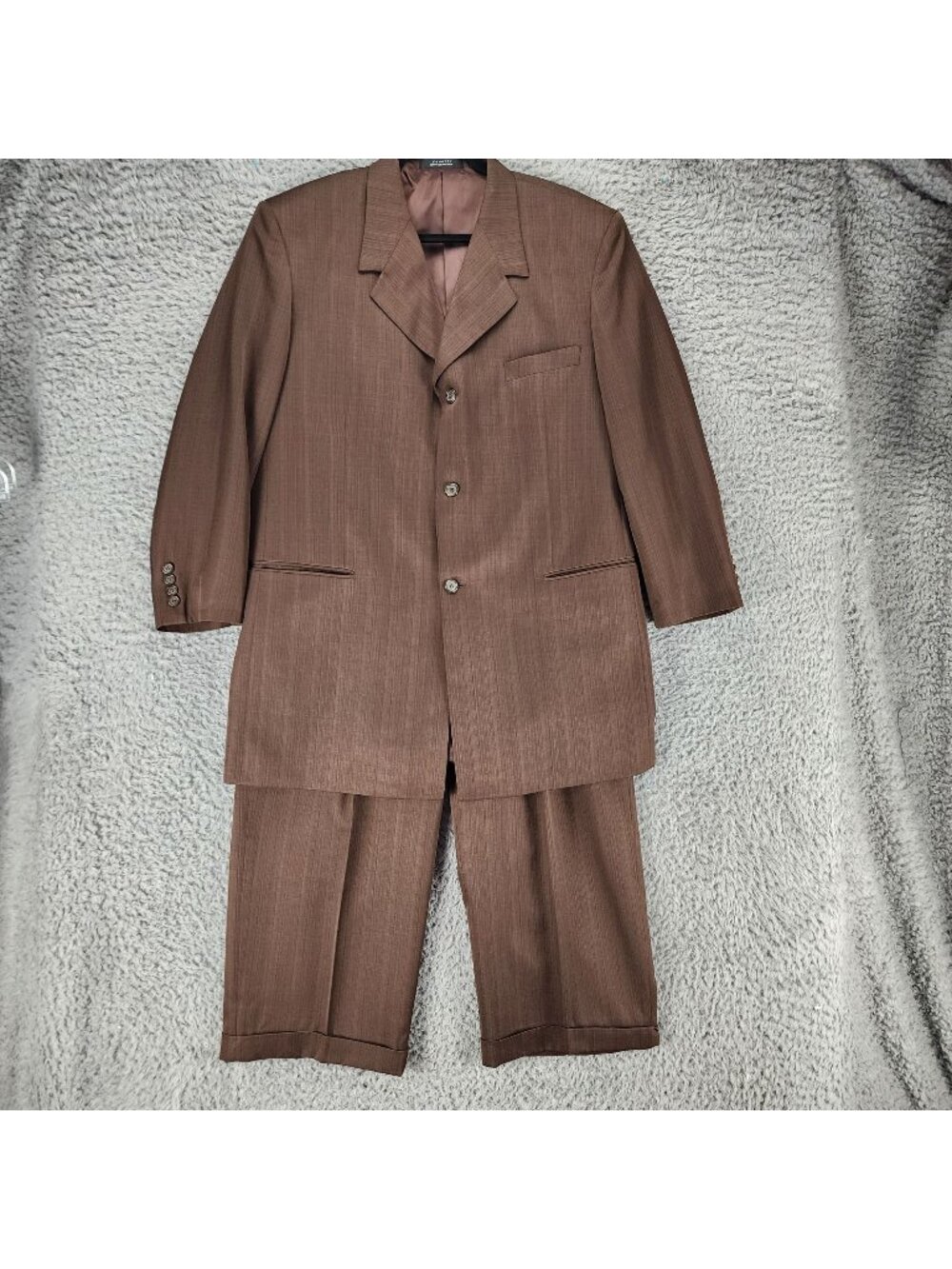 Vanetti 2 Piece Suit Mens 44R 38Rx26 Brown Blazer Jacket Pants